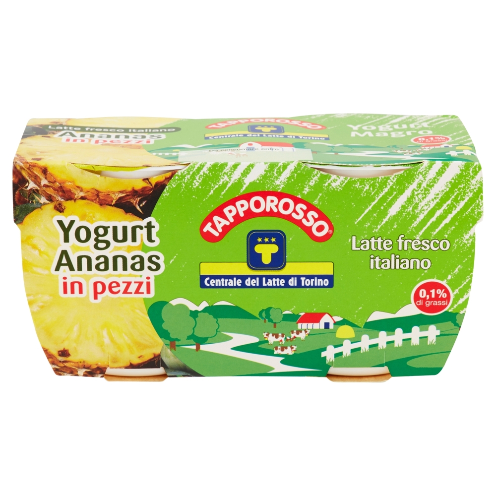 Yogurt Magro all'Ananas in Pezzi, 2x125 g